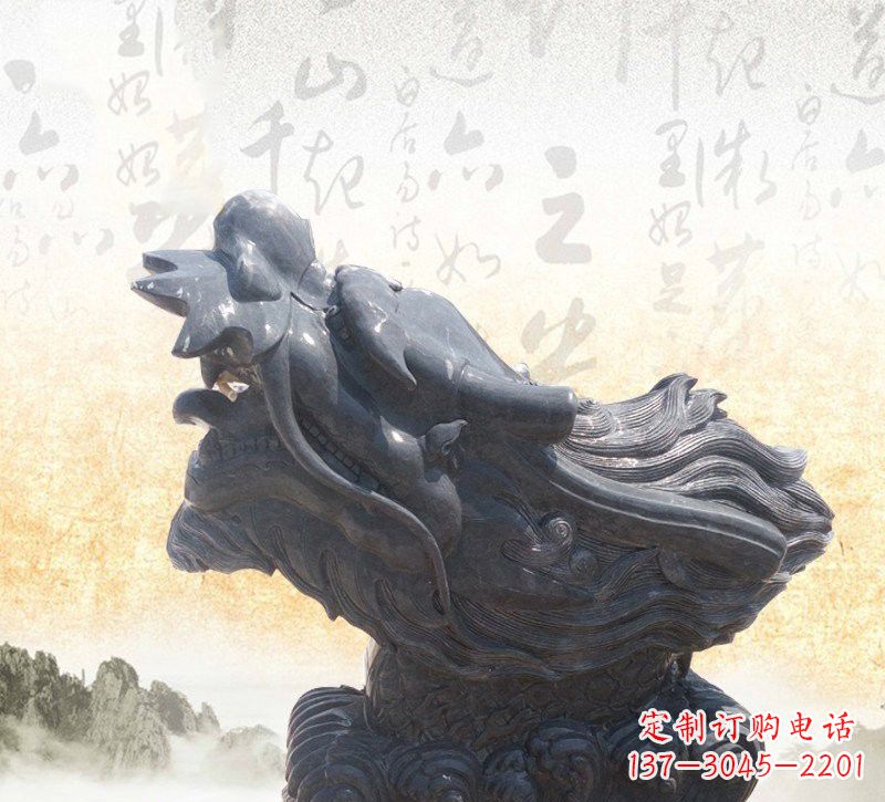 荆州新潮大理石龙头雕塑