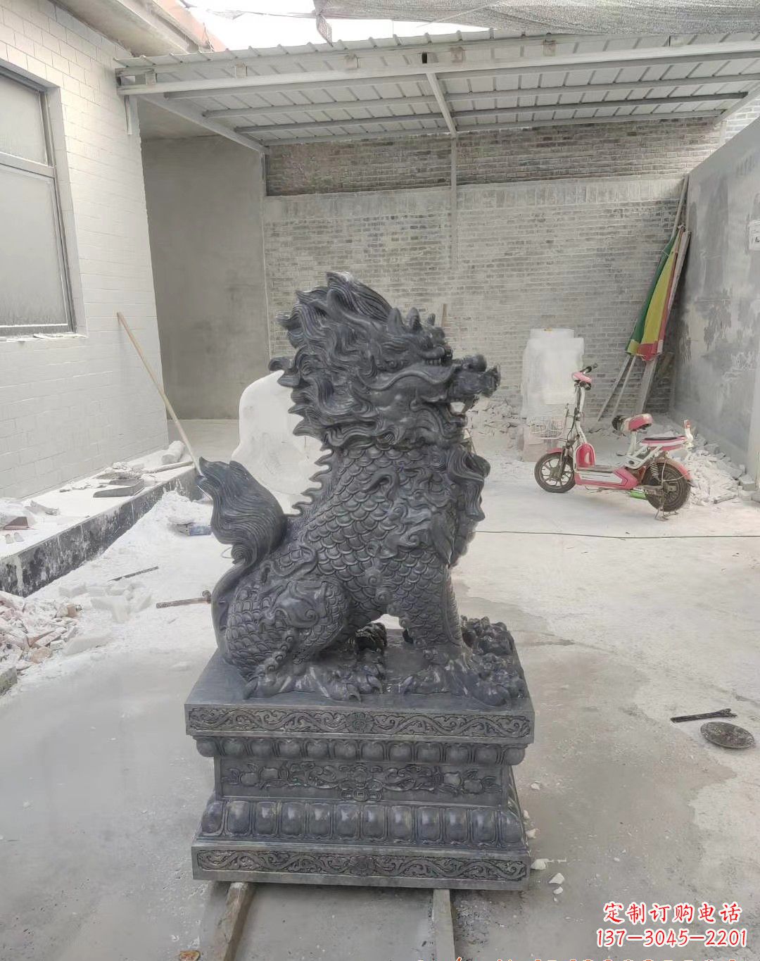 荆州传世工艺大理石麒麟雕塑