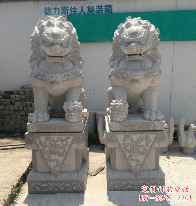 荆州精致大理石狮子雕塑