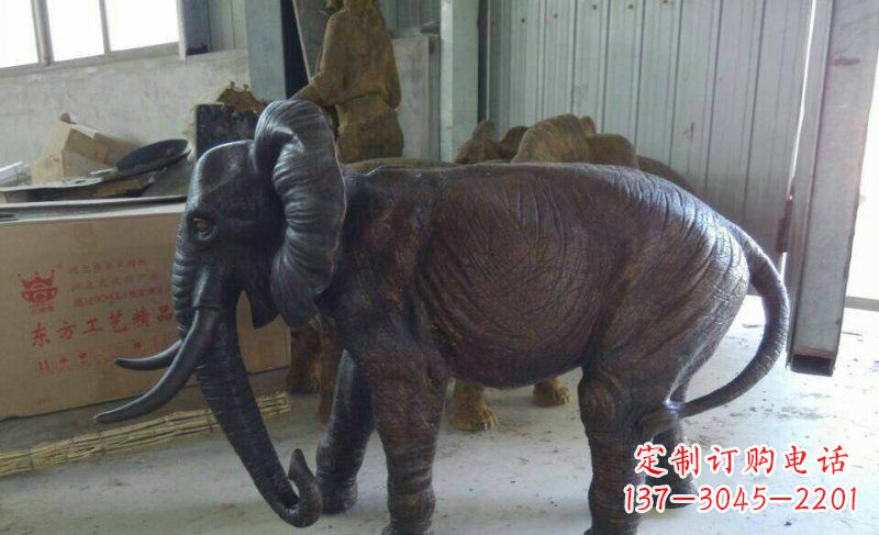 荆州大象铜雕广场动物雕塑