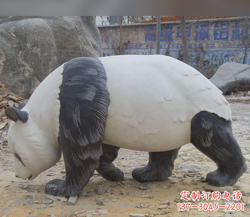 荆州特色熊猫石雕定制