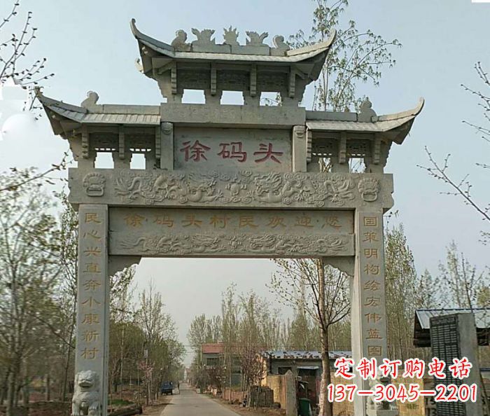 荆州精美纯手工大理石牌坊雕塑