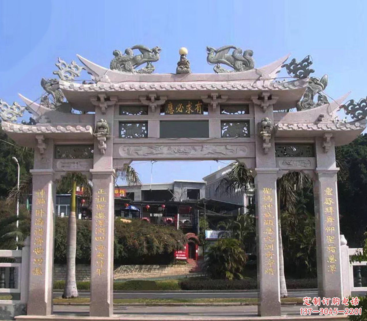 荆州精美石雕牌坊雕塑——传承文化的艺术精品
