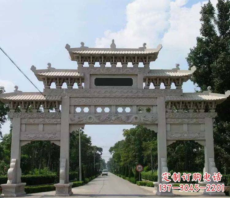 荆州定制牌坊雕塑,传承中国传统文化