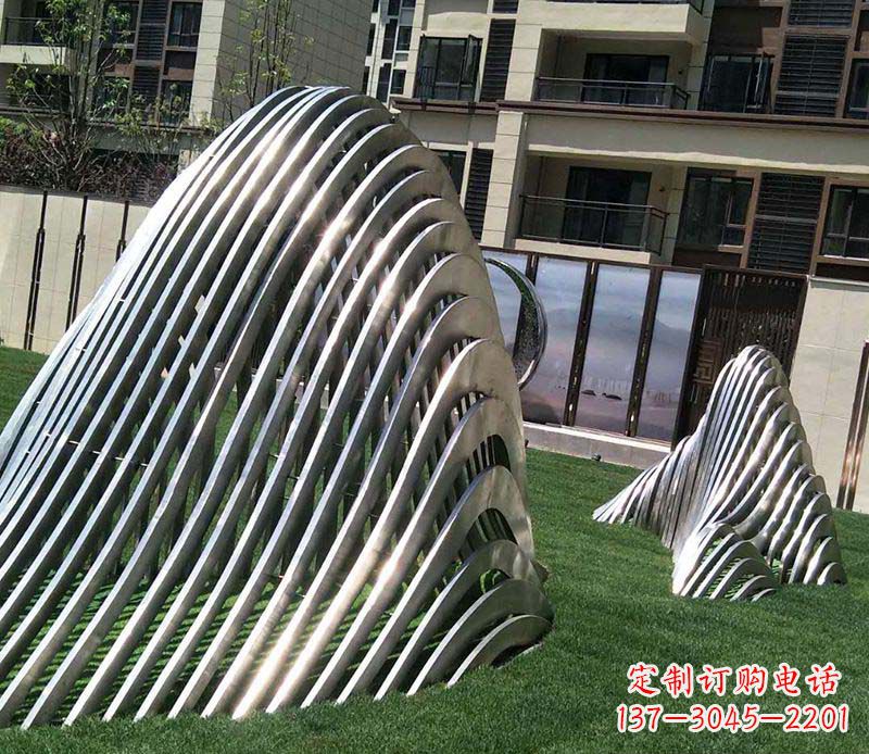 荆州不锈钢假山雕塑——电镀之美