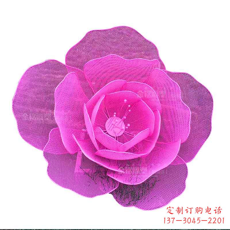 荆州定制不锈钢镂空花朵雕塑定做铁艺玫瑰花金属雕像订景观园林摆件_31