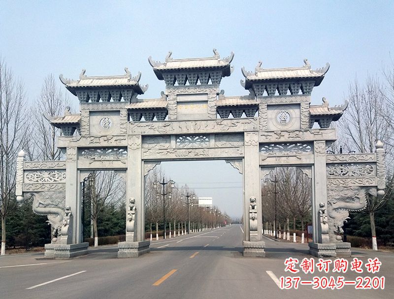 荆州中领雕塑装饰性牌坊雕塑