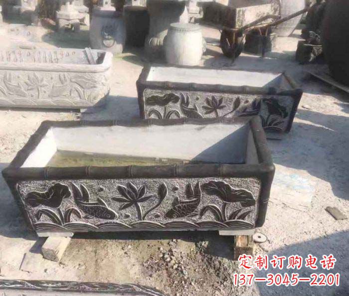 荆州方形仿古石水缸
