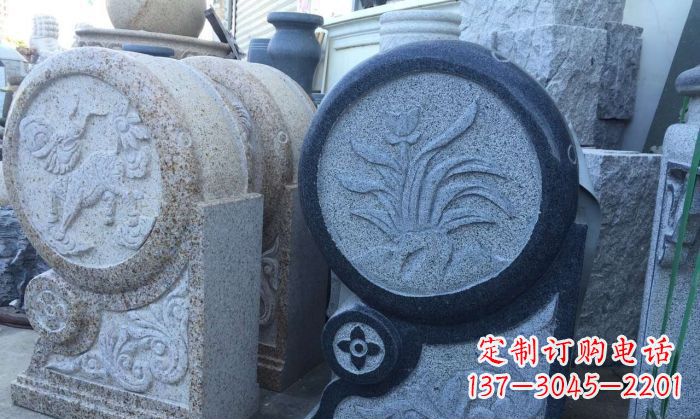 荆州传统仿古抱鼓门墩雕塑
