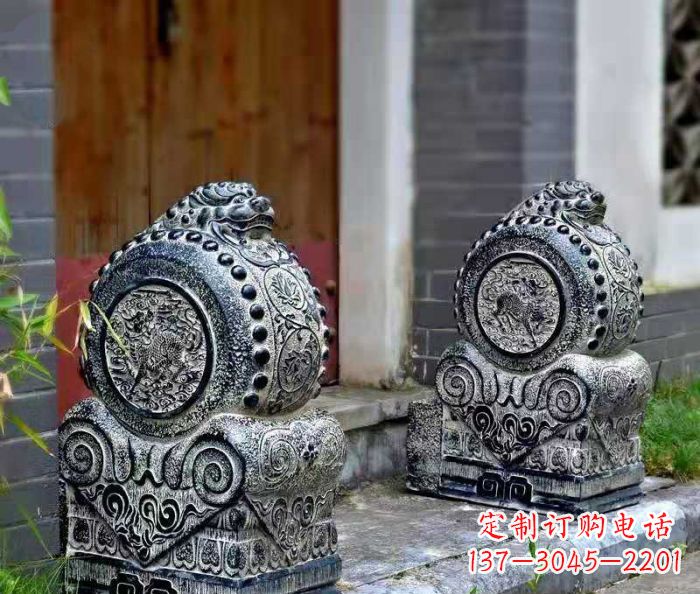 荆州仿古抱鼓石镇宅石门墩