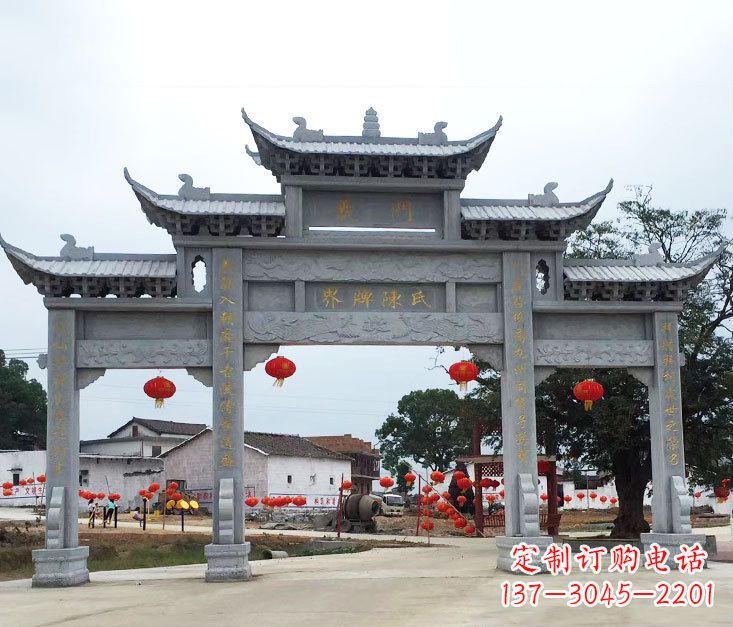 荆州精美仿古牌坊石雕