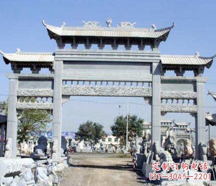 荆州仿古牌坊石雕精美定制