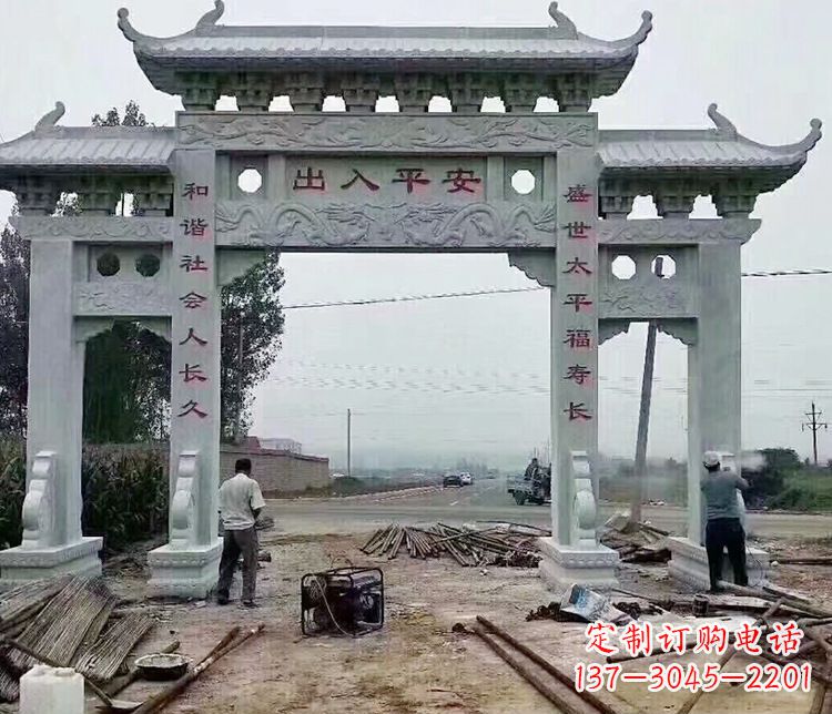 荆州仿古石牌坊石雕