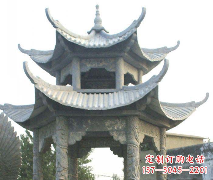 荆州仿古双层石雕凉亭