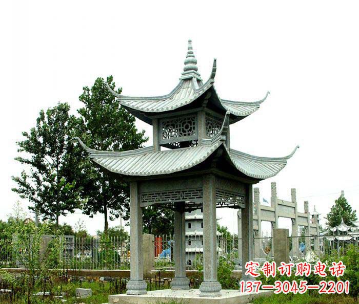 荆州仿古双层石雕凉亭