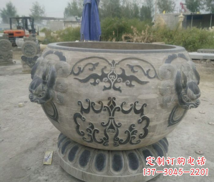 荆州仿古圆形水缸石雕