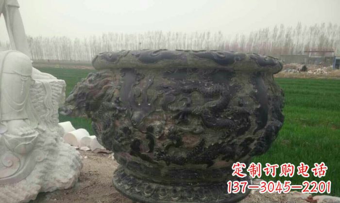 荆州仿古圆形水缸石雕