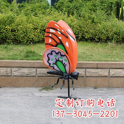 荆州高端红色蝴蝶雕塑