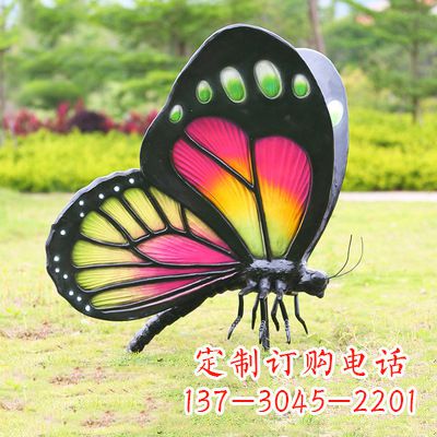 荆州仿真蝴蝶_品红色款405x78x110