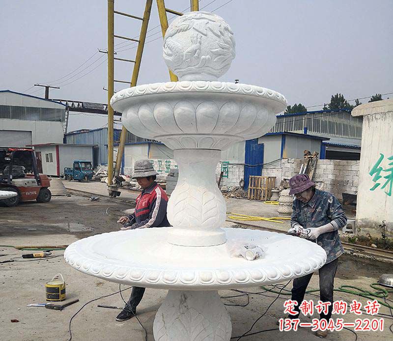 荆州风水球喷泉石雕塑