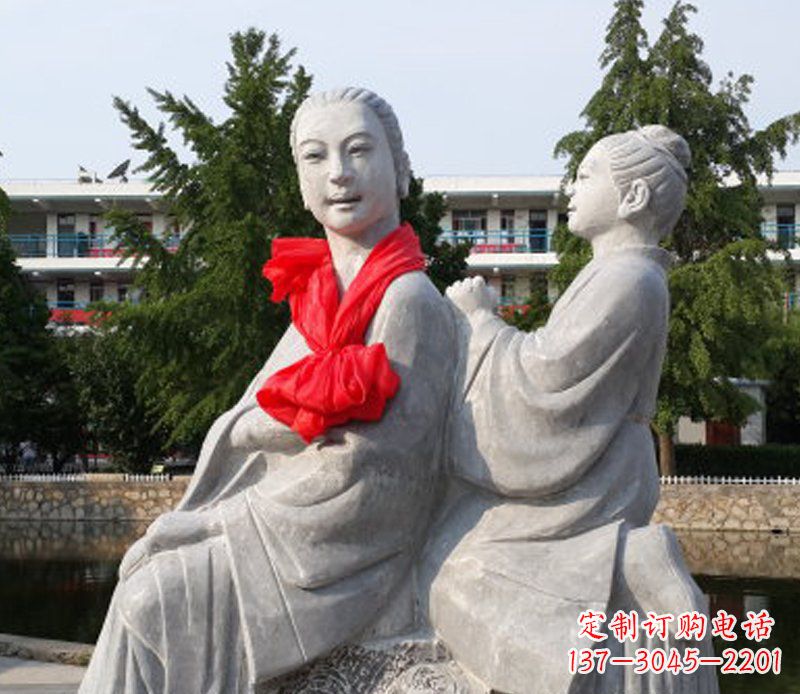 荆州爱与温柔——领雕”母亲”石雕景观装饰
