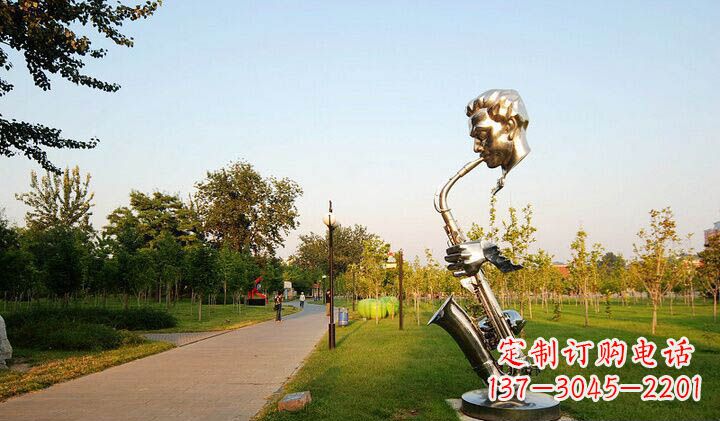 荆州不锈钢萨克斯抽象雕塑