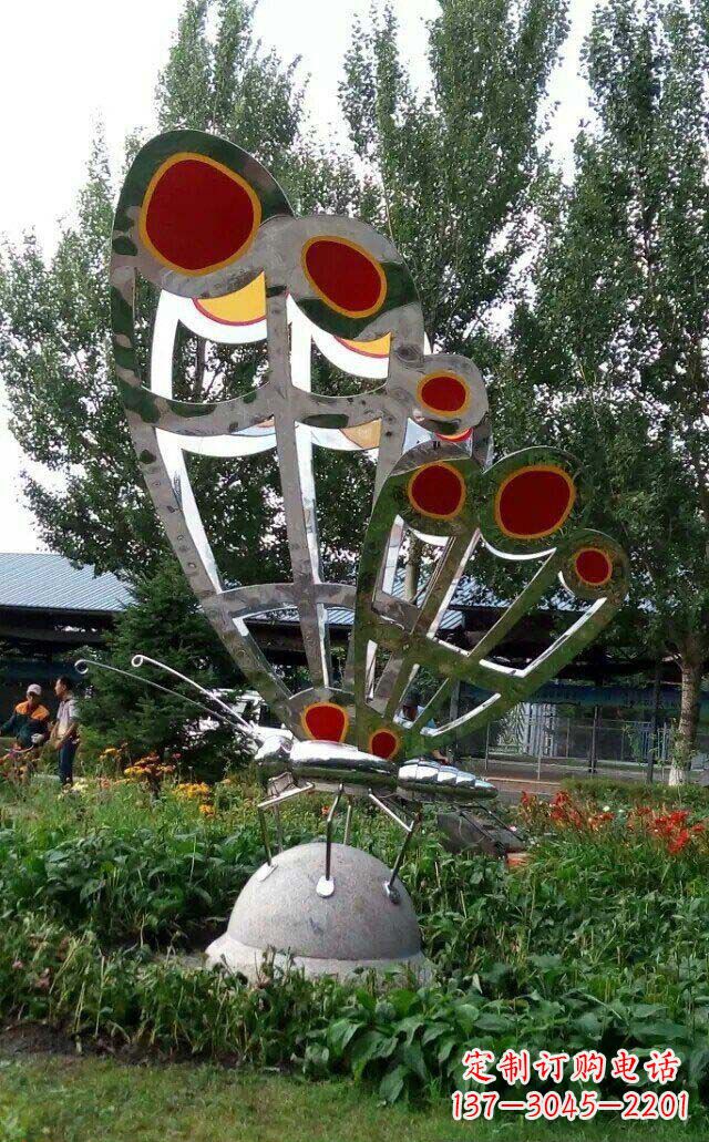 荆州现代艺术不锈钢蝴蝶雕塑