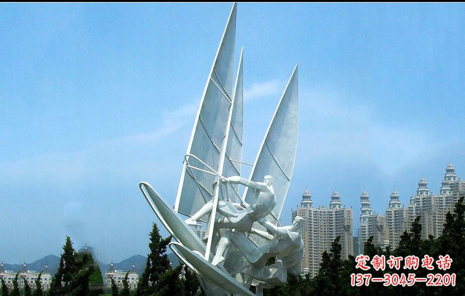 荆州不锈钢帆船比赛雕塑