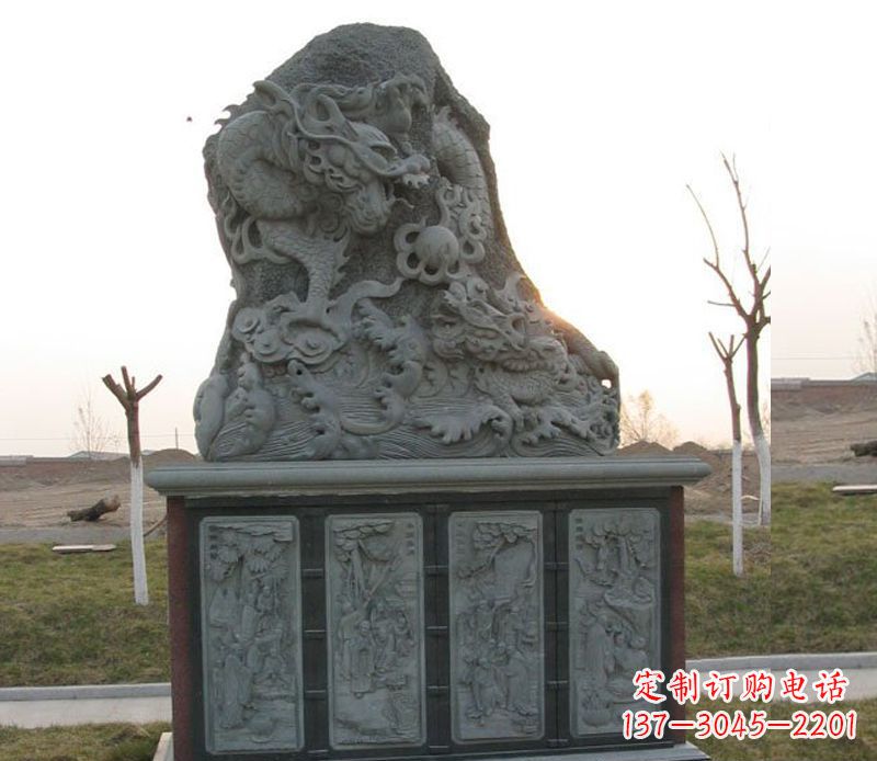 荆州精美的大理石龙雕塑