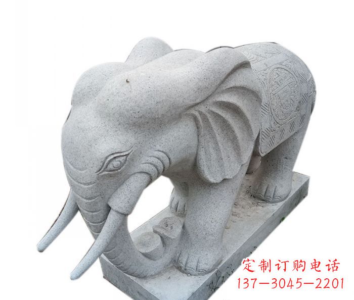 荆州精美绝伦的大象大理石雕塑