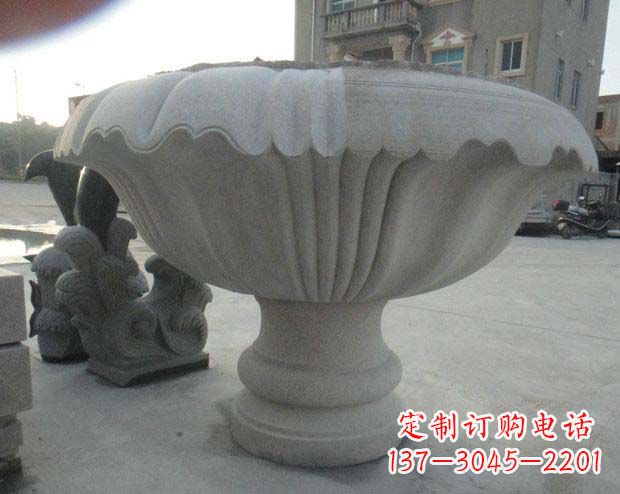 荆州高端大理石花盆雕塑