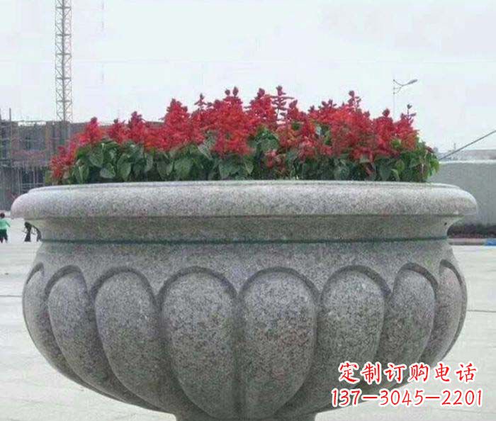 荆州精美大理石花盆雕塑