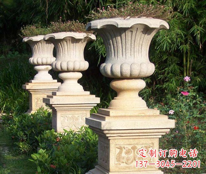荆州高质量大理石花盆石雕