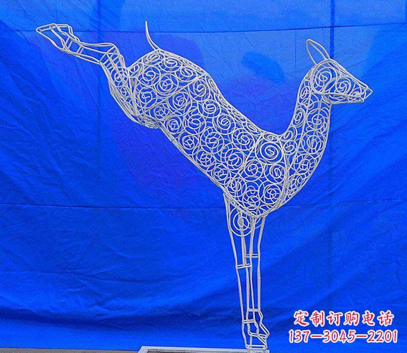 荆州中领雕塑梅花鹿不锈钢镂空雕塑