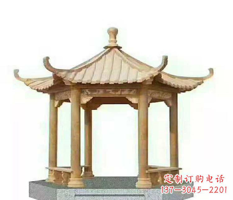 荆州晚霞凉亭石雕