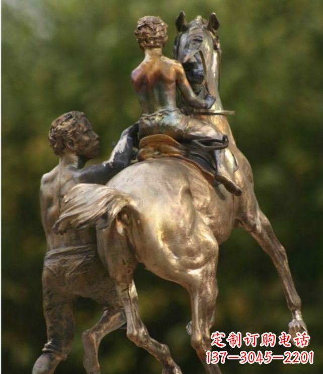 荆州浪漫无限,精致骑马铜雕