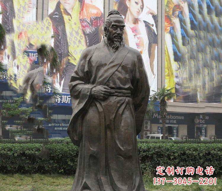 荆州古代名人李时珍铜雕