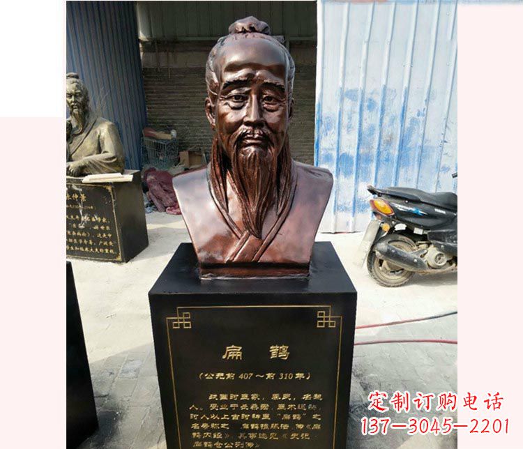 荆州铸造古代名医扁鹊胸像，展现生命的传承之美