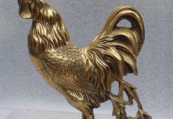 荆州经典公鸡铜雕