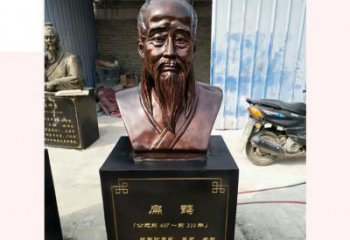 荆州铸造古代名医扁鹊胸像，展现生命的传承之美