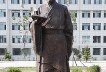 荆州传承古代珍贵文化—祖冲之铜雕塑