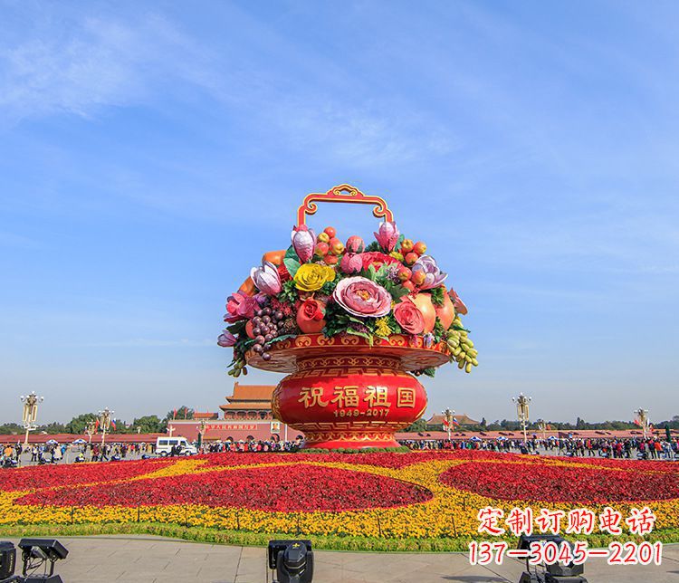 荆州大型不锈钢花篮雕塑，艺术缔造美好景观