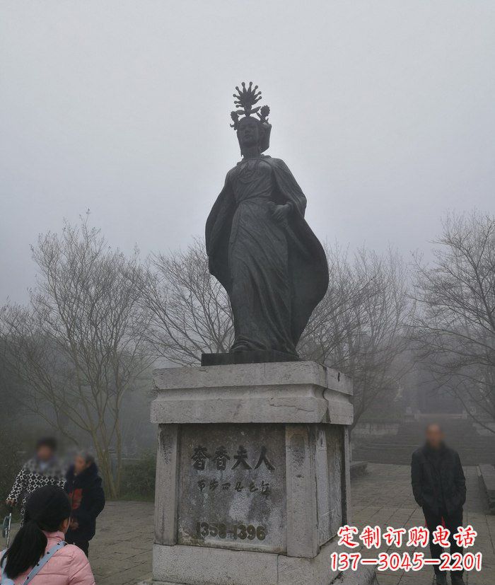 荆州广场奢香夫人古代名人铜雕