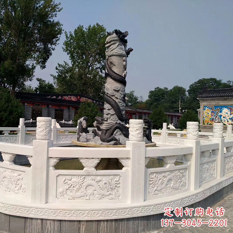 荆州汉白玉石雕刻护栏,精美而别致