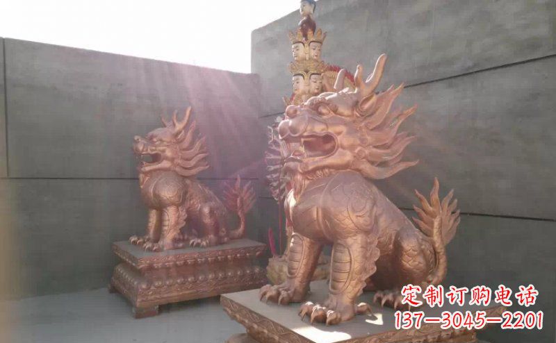 荆州红铜麒麟-财富吉祥之神