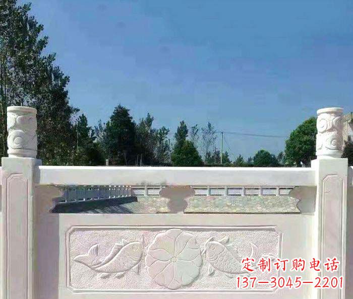 荆州精美汉白玉石浮雕栏板