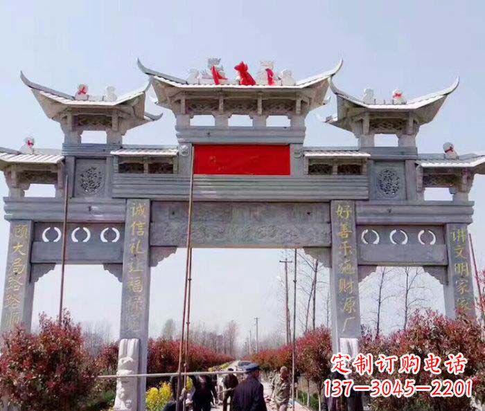 荆州传承经典,尊崇古风:牌坊石雕