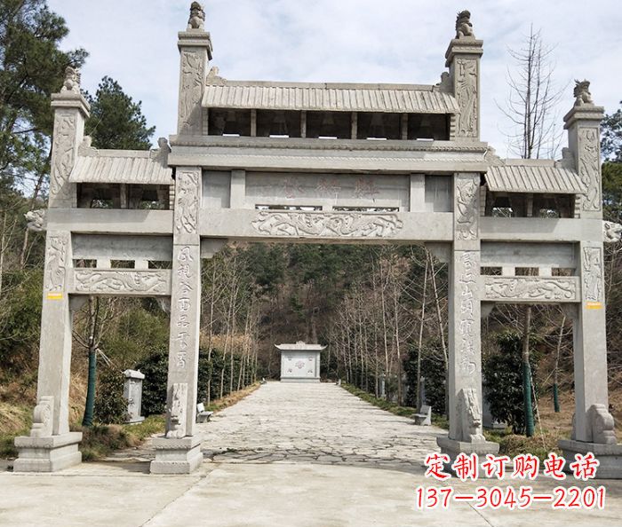 荆州中领雕塑定制牌坊石雕