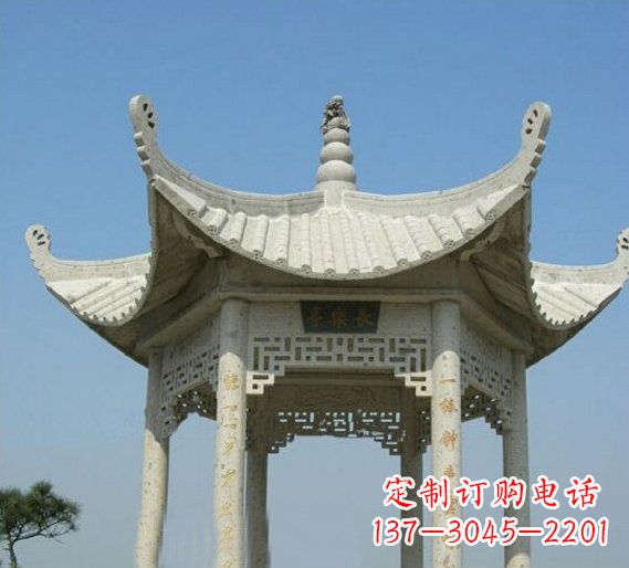 荆州领雕塑-凉亭石雕定制厂家