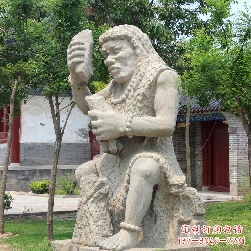 荆州燧人氏石雕，传承中国古代文化